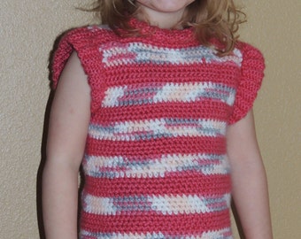 Toddler Girls Sweater Dress Top Crochet Pattern