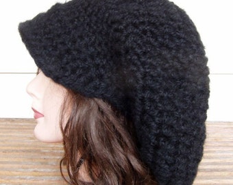 Crochet Pattern for Slouchy Tam Hat with or without Brim pdf