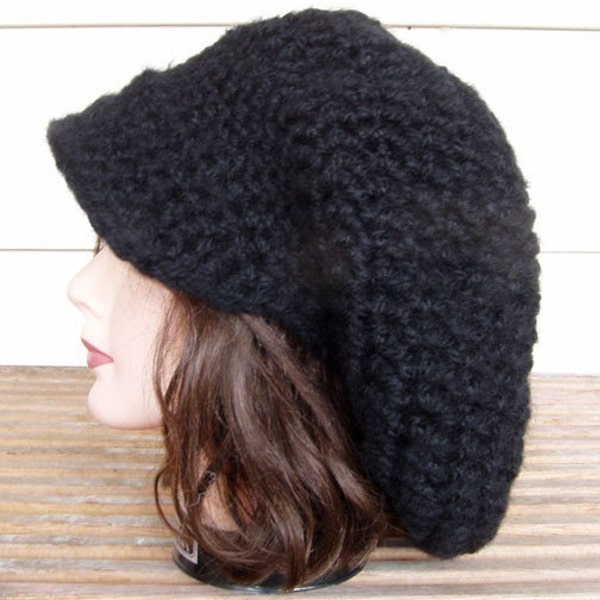 Crochet Pattern for Slouchy Tam Hat with or without Brim pdf