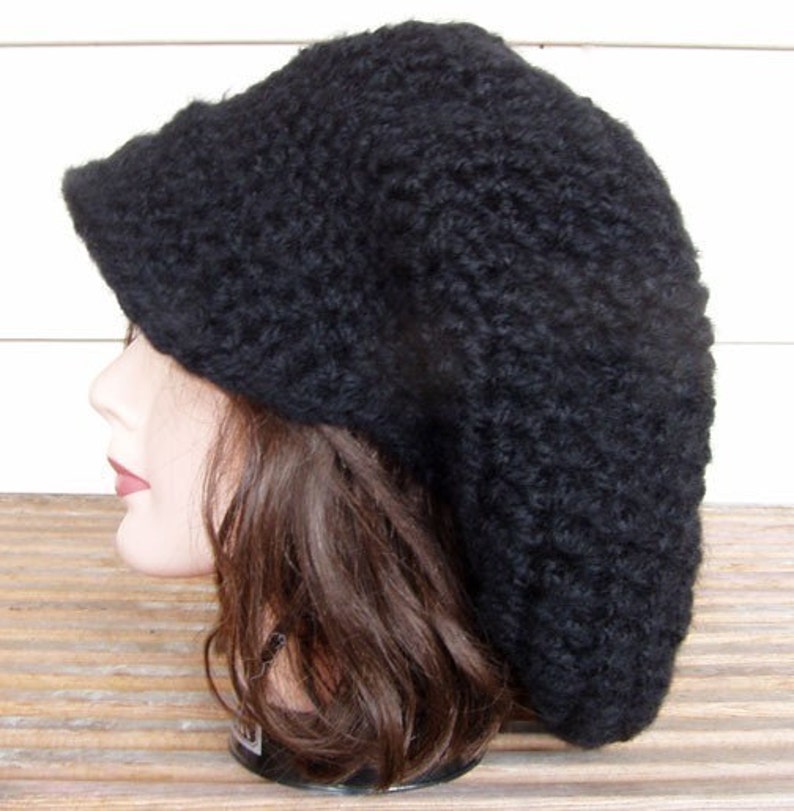 Crochet Pattern for Slouchy Tam Hat With or Without Brim Pdf Etsy