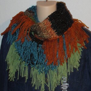 Crochet Pattern for Tri Fringe Eternity Infinity Scarf PDF image 4