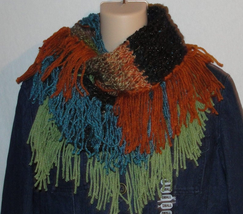 Crochet Pattern for Tri Fringe Eternity Infinity Scarf PDF image 4