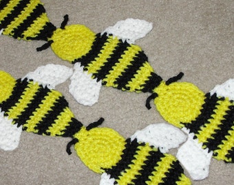 Bumble Bee Crochet Scarf Pattern