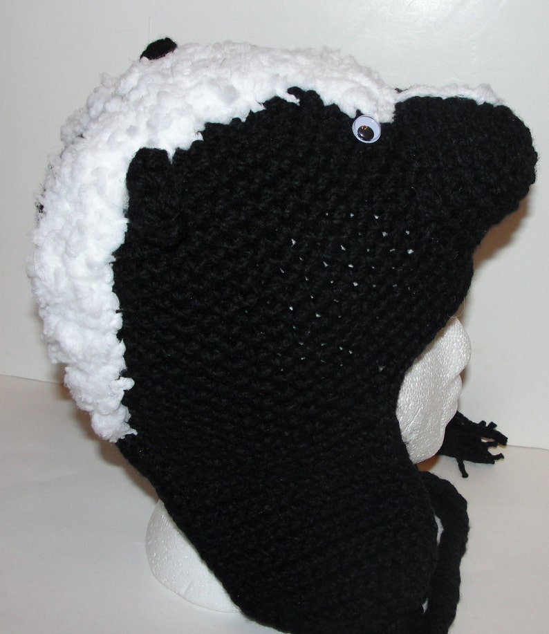 PDF Crochet Pattern for Skunk Critter Hat Adult Size Etsy