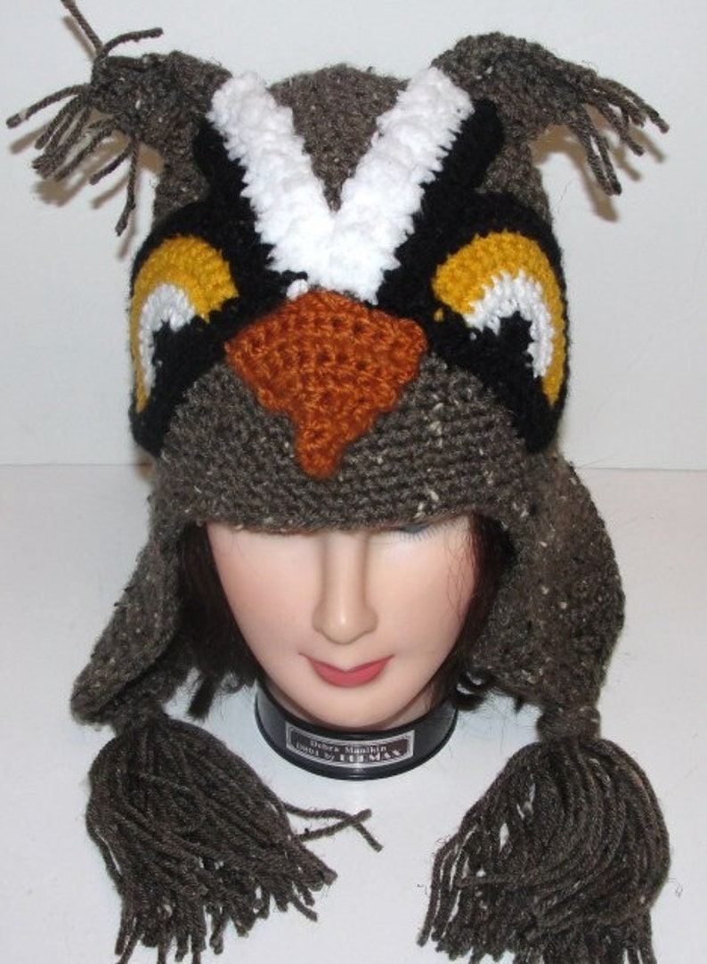 Crochet Critter Owl Hat Pattern PDF image 3