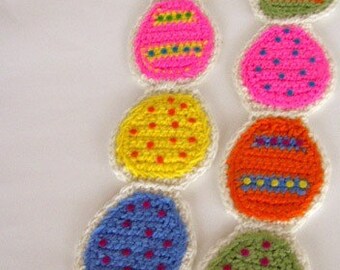 Easter Egg Sugar Cookie Scarf Crochet Pattern PDF
