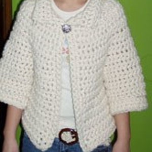 Chunky Cardigan Sweater Crochet Pattern pdf image 1