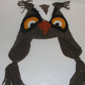 Crochet Critter Owl Hat Pattern PDF image 1