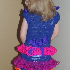 Crochet Pattern for Toddler Girls Ruffle Dress 2T-4T image 2