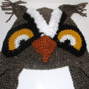 Crochet Critter Owl Hat Pattern PDF image 2