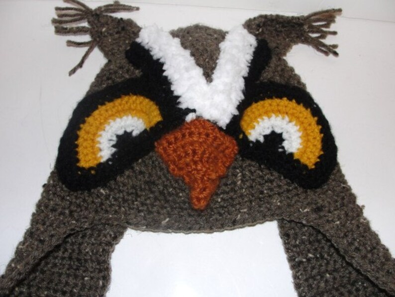 Crochet Critter Owl Hat Pattern PDF image 2