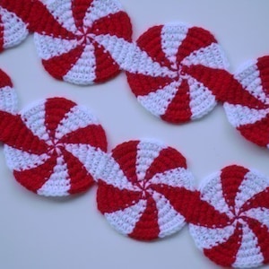 Crochet Pattern for Peppermint Candy Swirl Scarf pdf