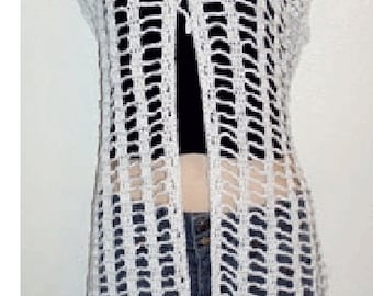 Long Butterfly Cardigan Vest Crochet Pattern pdf