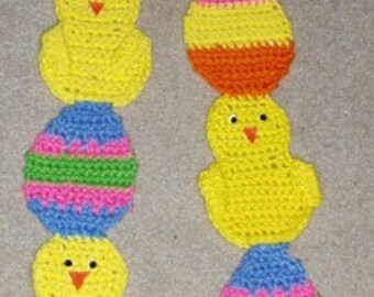 DIY Crochet Pattern for Easter Chicken Eggs Scarf