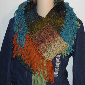 Crochet Pattern for Tri Fringe Eternity Infinity Scarf PDF image 2