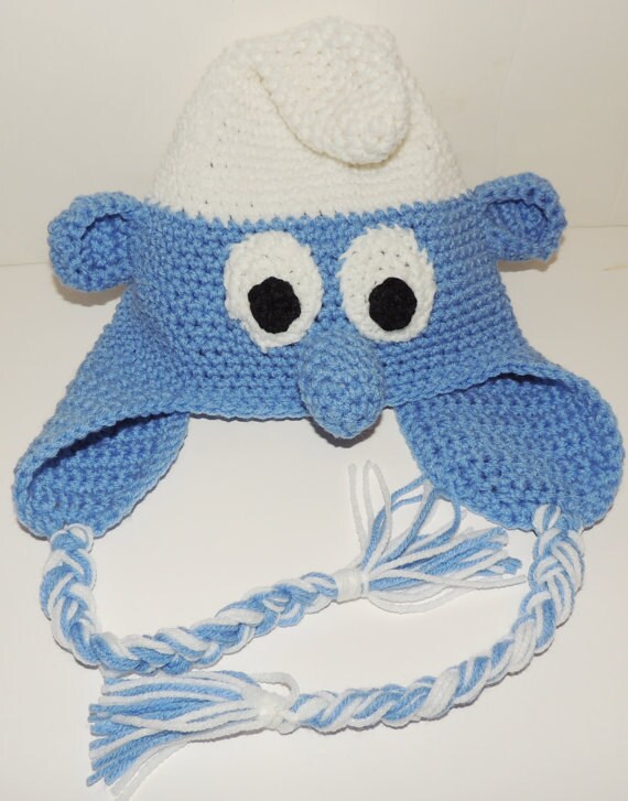 crochet smurf hat