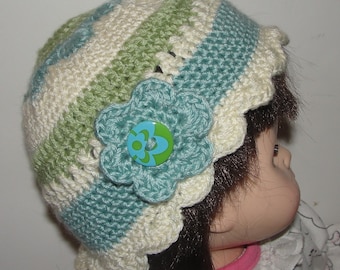 Toddler Flower Crochet Cloche Hat Pattern