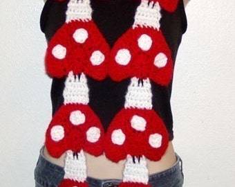 DIY Mushroom Crochet Scarf Pattern