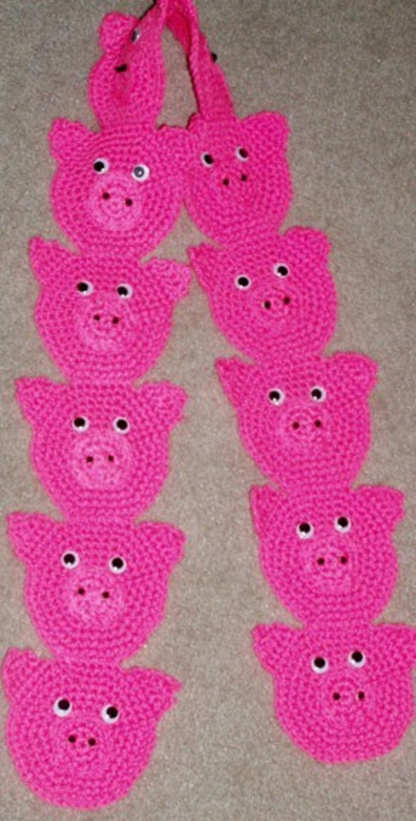 DIY Wearable Art Crochet Pattern for Pig Head Scarf Etsy