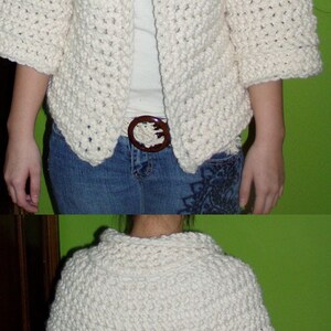 Chunky Cardigan Sweater Crochet Pattern pdf image 2