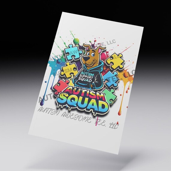 Autism Awesome Support Squad PNG - Custom Scooby Design for Autism Awareness & Support