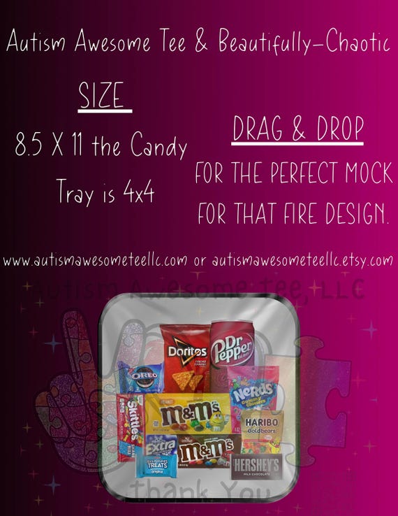 DRAG & DROP 8.5X11 Jumbo Cards with snack TRAY