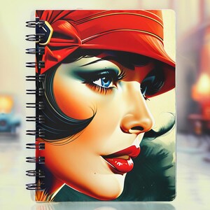1920s Flapper Art Spiral Notebook: Gatsby Style Journal