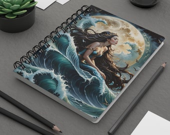 Goddess of the Sea Spiral Journal: Moonlit Mermaid Diary