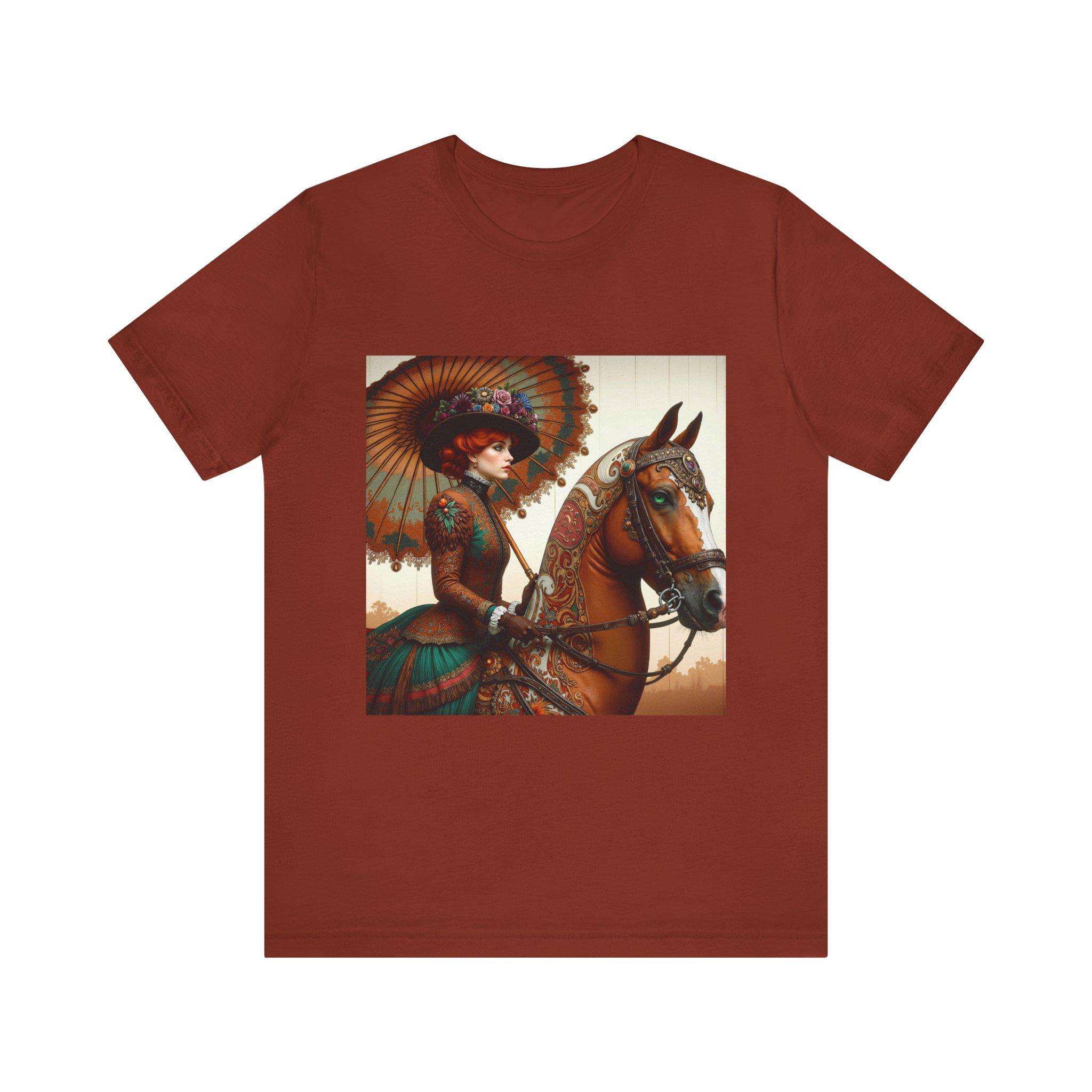 Victorian Rider T-shirt: Psychedelic Horse, Belle Epoque Fashion