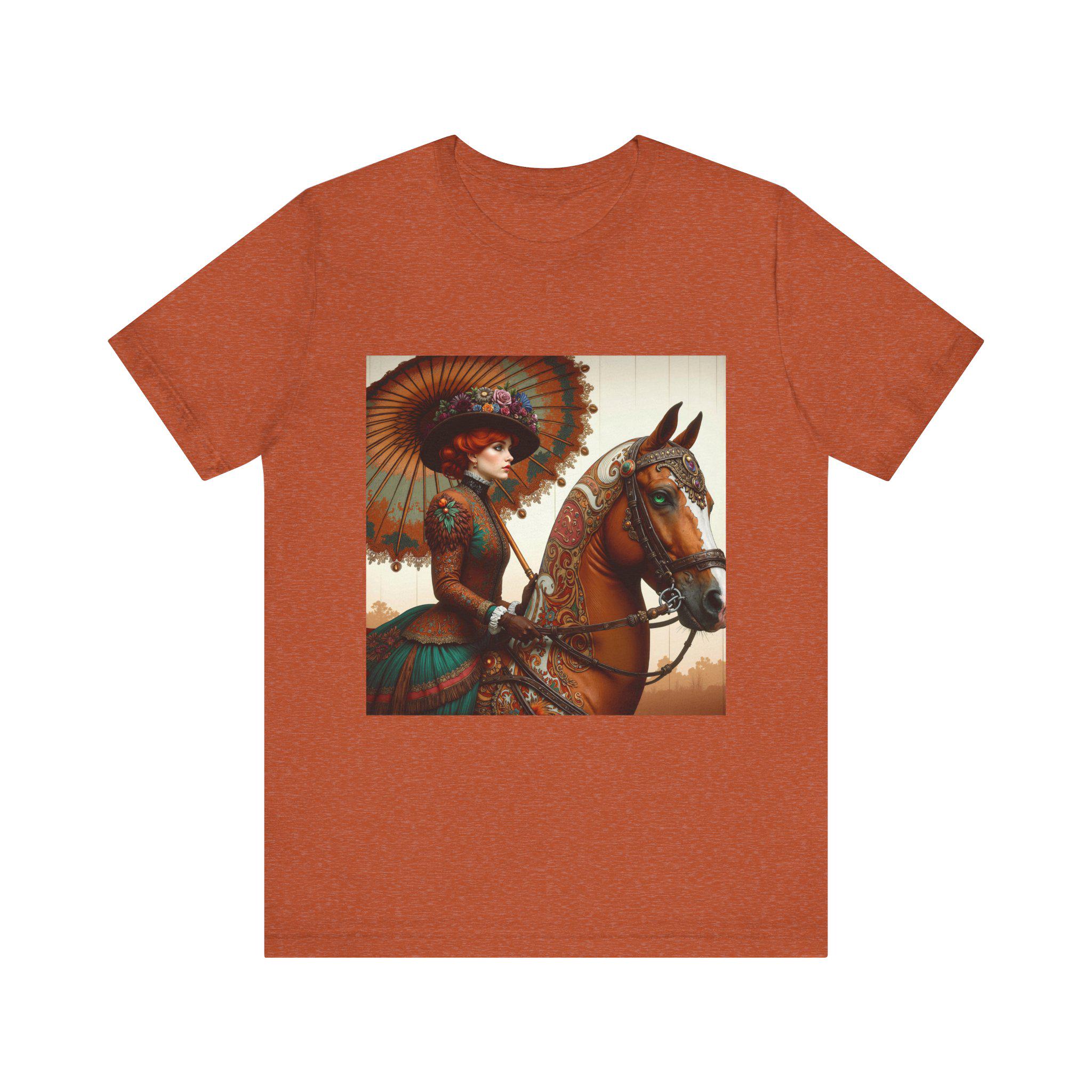 Victorian Rider T-shirt: Psychedelic Horse, Belle Epoque Fashion