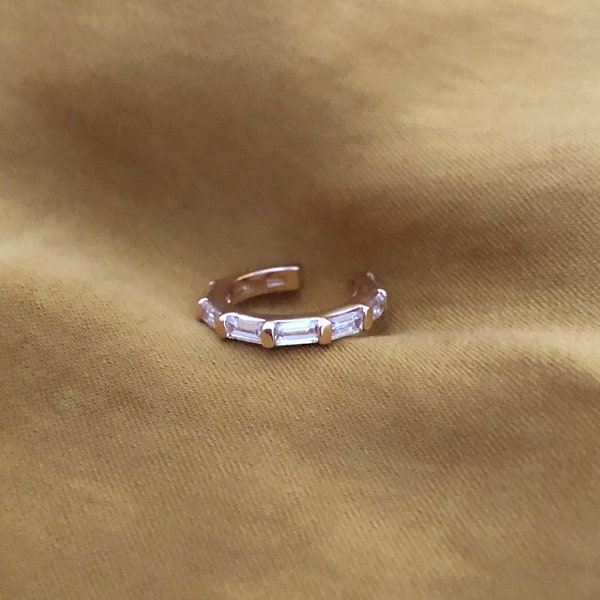 Bague d’oreille pour Cartilage CZ Dorée Elegante