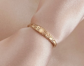 Bague Boho Coucher de Soleil, Bague Minimaliste Bohème pour Tous les Jours