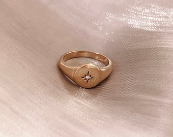 Bague Chevalière Femme avec Etoile