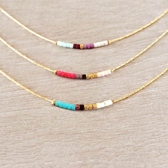 Dainty Beaded Round Long Pendant Necklace – Shoppe3130