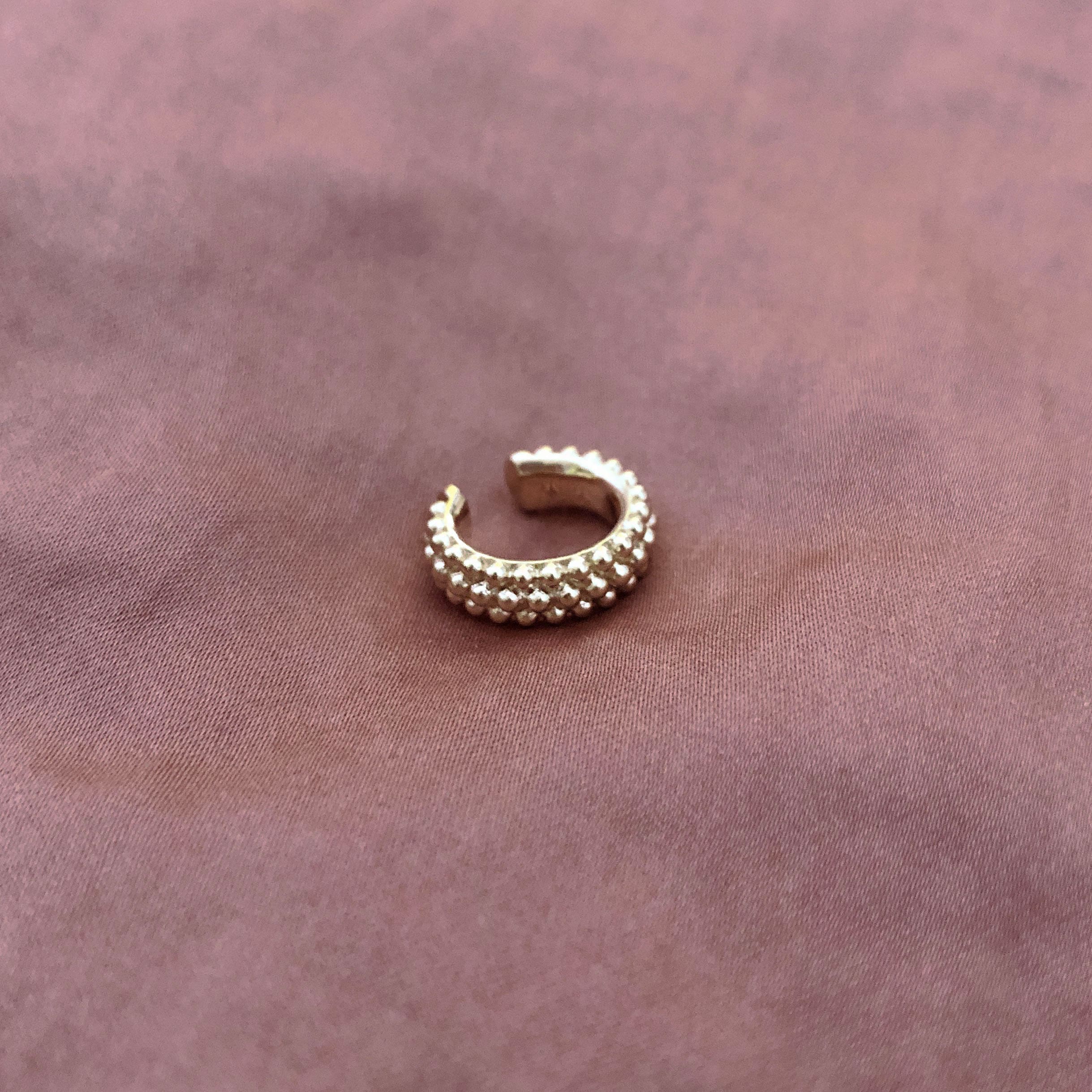 Gold Ear Cuff Faux Conch Piercing Thick Textured Chunky Non Etsy