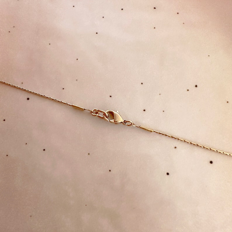 Minimalist Gold Delicate Necklace with Tiny Beads, Dainty Thin Short Layering Necklace, Colorful & Simple Beaded Boho Gift for Her image 9