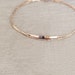 Dainty Rose Gold Bracelet with Small Beads, Boho Thin Beaded Chain Minimalist Jewelry, Delicate Elegant Gift For Her 