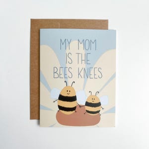 Carte de fête des mères, cadeau d'anniversaire pour maman, carte pour amoureux de la nature avec abeilles et fleurs, pour femme