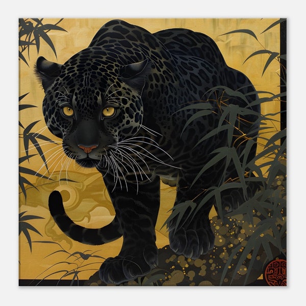 Black Jaguar cat japanese style