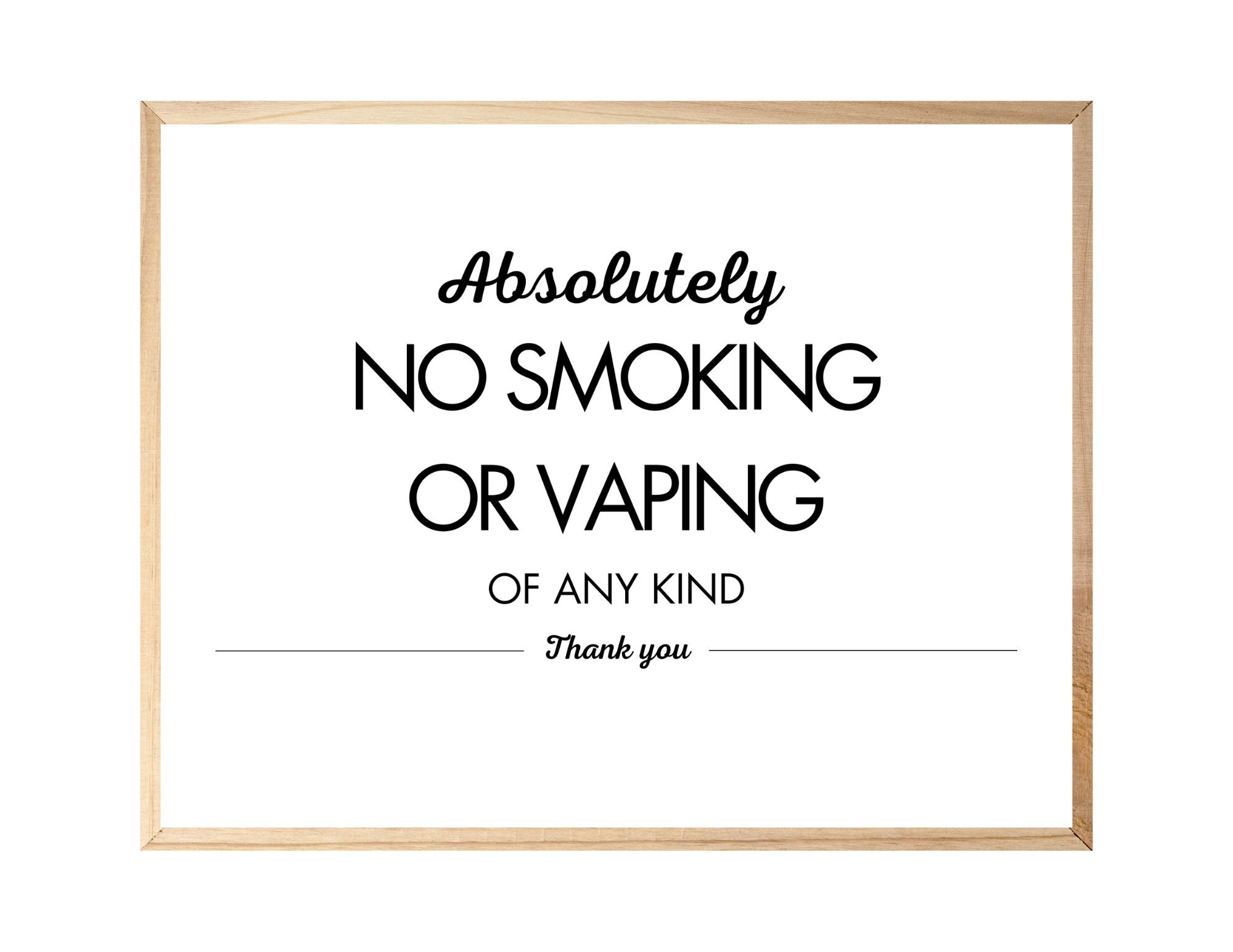 No Vaping Sign - Etsy
