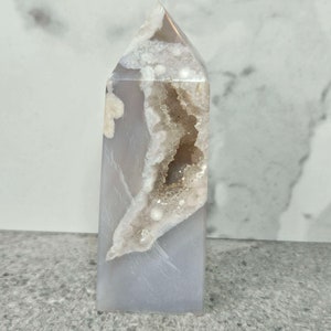 Druzy Flower Agate Tower
