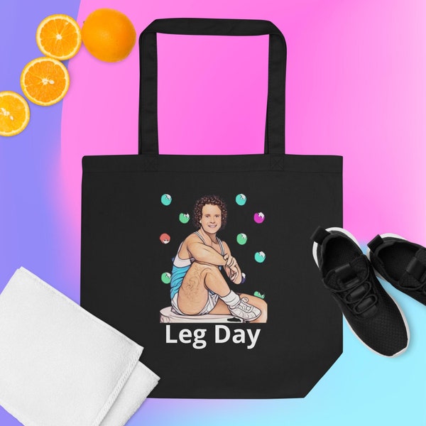 Leg Day Workout Champion Tote - Retro Fitness Icon Bag - Funny Exercise Carry-all