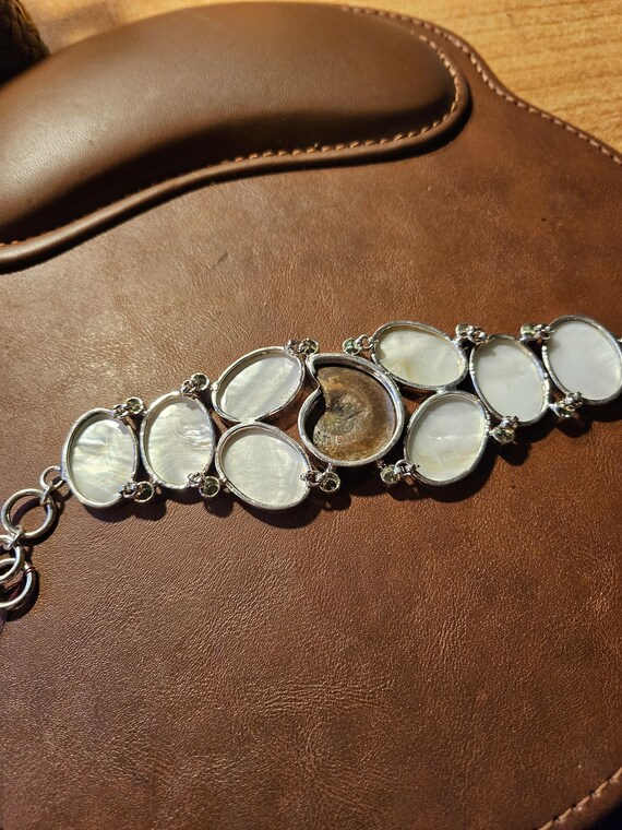 ABALONE, TOPAZ and AMMONITE Fossil Set in Sterlin… - image 5