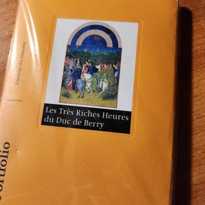 Les Tres Riches Heures du Duc de Berry, juego de 12 postales/sobres de Portfolio/Editions du Desastre, París.