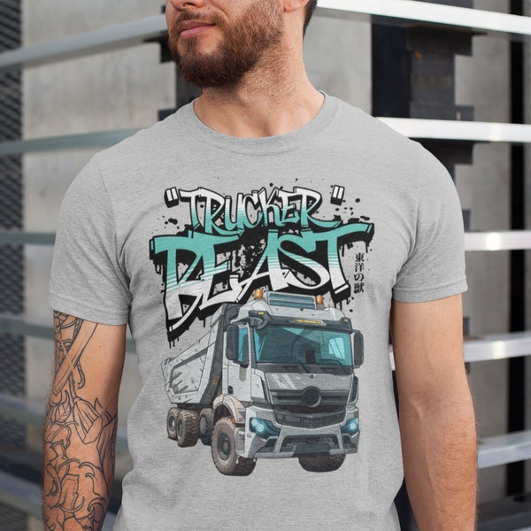 Dump trucker shirt, truck shirt, TRUCKER BEAST, shirt for men, best gift for him, dad gift, trucker gift, dump truck shirt, machinery shirt