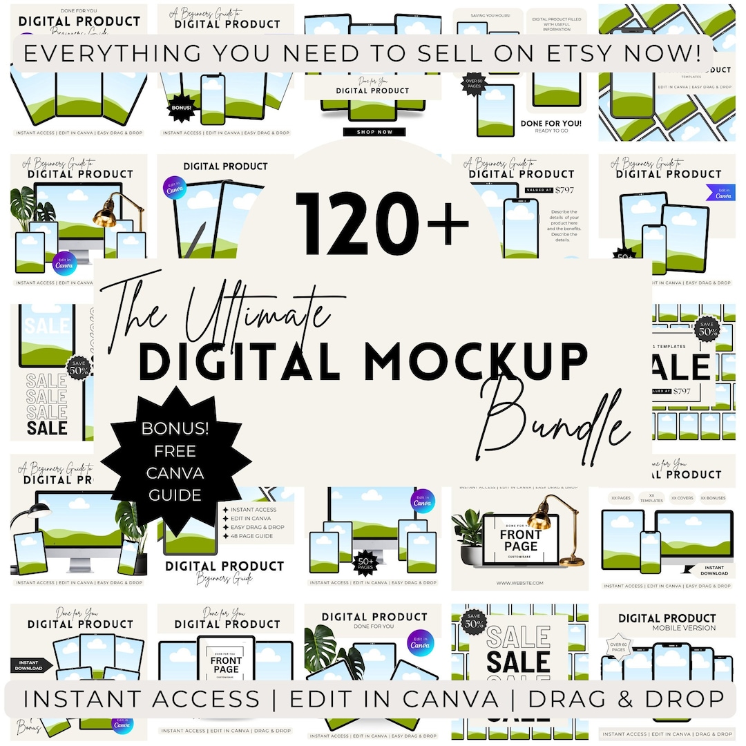 Etsy Listing Template Sell On Etsy Digital Product Mockup Canva