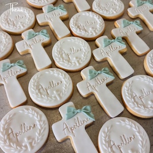 Baptism favors | Guest favors | Personalized baptism gifts | Decorated cookies | Baptism favor bags | Confirmation | Communion (min. 10 cookies) image 1