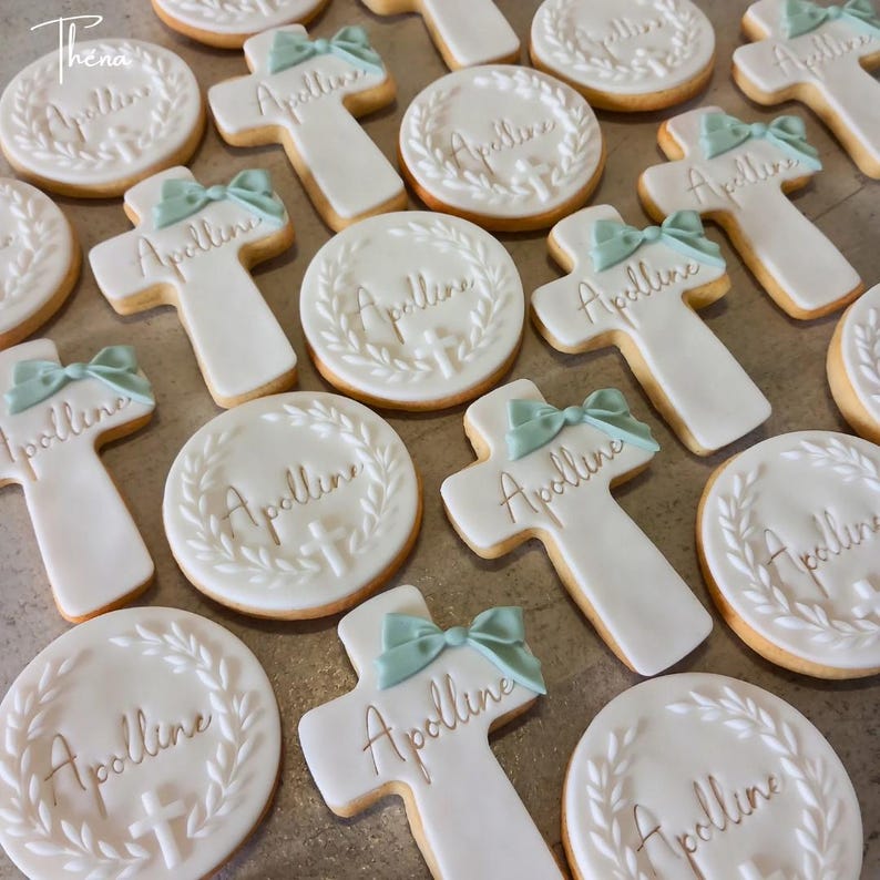 Baptism favors | Guest favors | Personalized baptism gifts | Decorated cookies | Baptism favor bags | Confirmation | Communion (min. 10 cookies) image 1