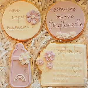 Annonce grossesse | Annonce originale | Bébé arrive | Biscuits | Coffret cadeau | Future mamie | Future tata | Bientôt papy | 1 + 1 = 3