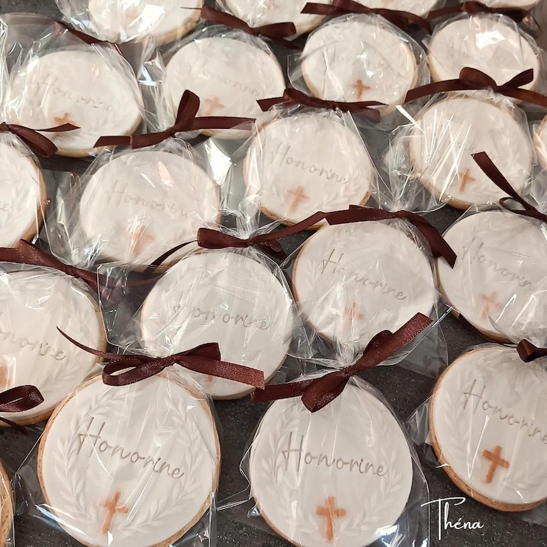 Baptism favors | Guest favors | Personalized baptism gifts | Decorated cookies | Baptism favor bags | Confirmation | Communion (min. 10 cookies) image 7